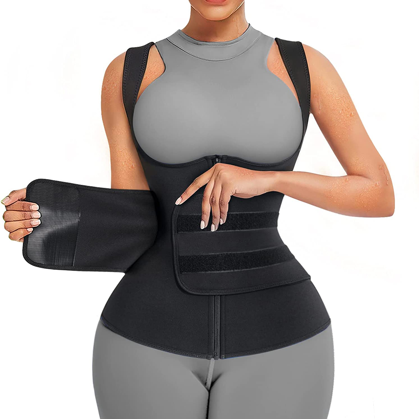 Sweat Waist Trainer Belt Neoprene - Traje de Sauna de Neopreno para