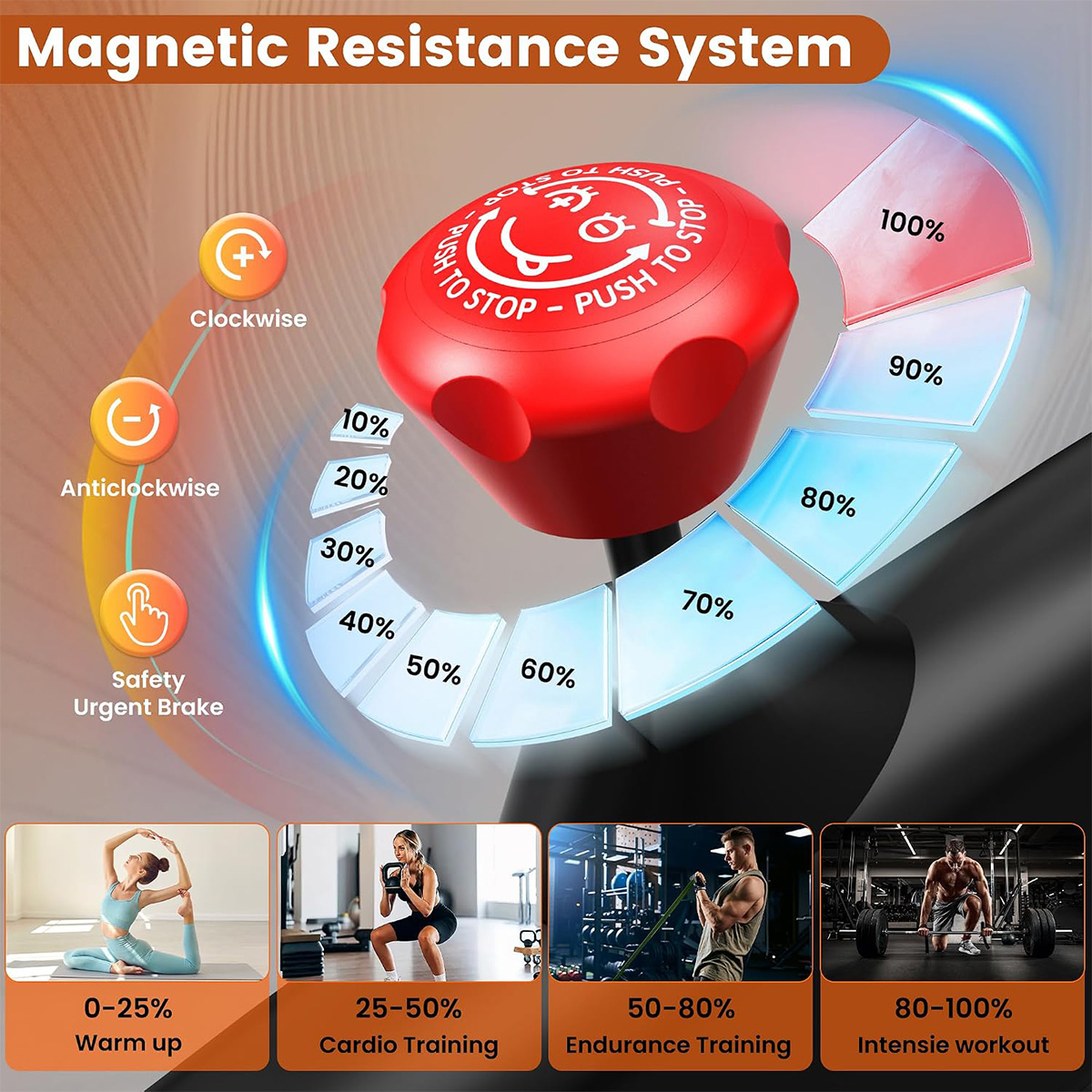 Bicicleta de ejercicio Pooboo, - Exercise Bike Magnetic Resistance reseña y precio
