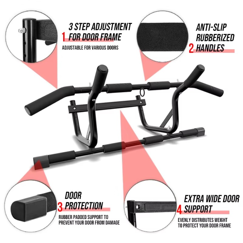 Barra de dominadas profesional - Door Pull Up Bar No Screw reseña y precio