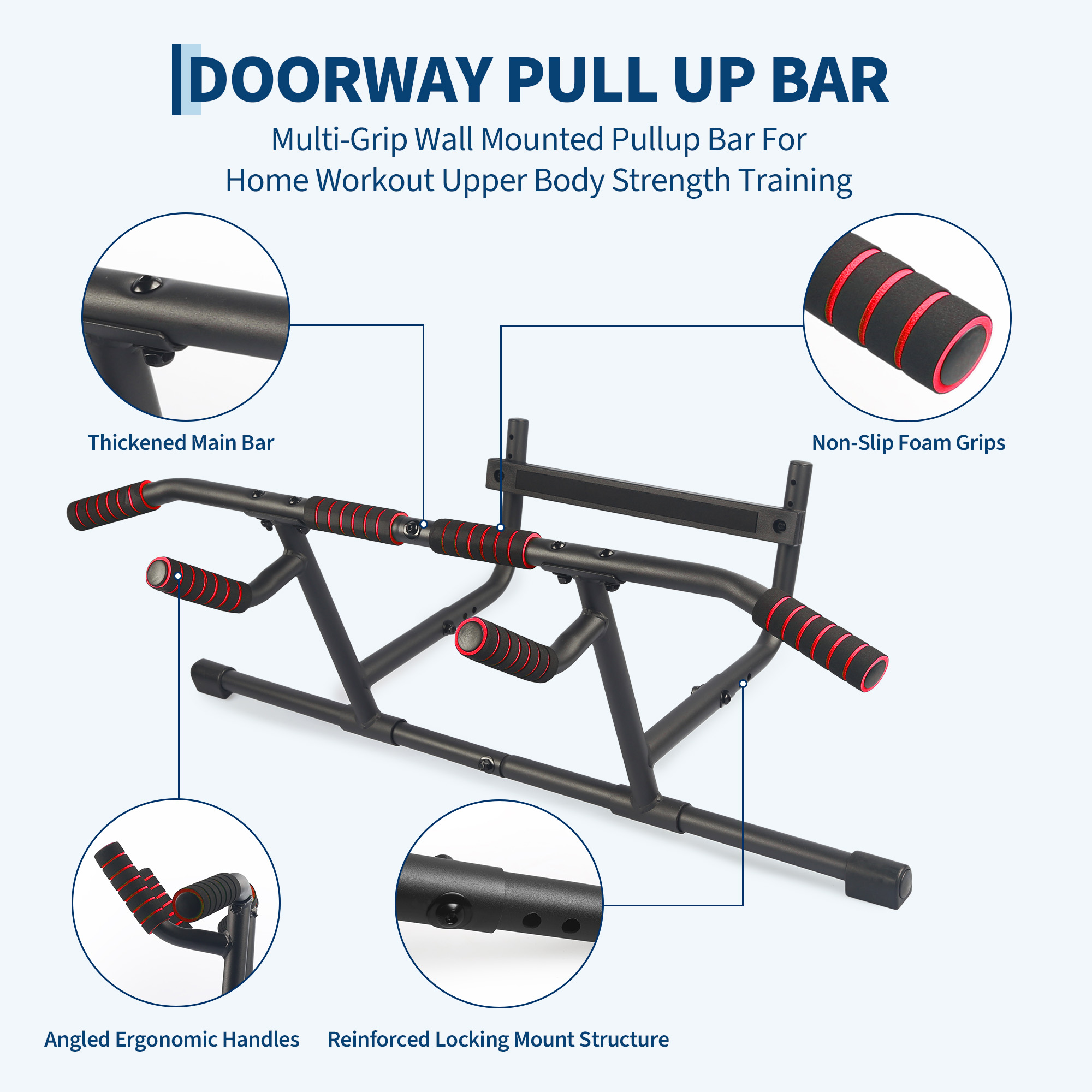 Barra de dominadas ajustable p - Door Pull Up Bar No Screw reseña y precio